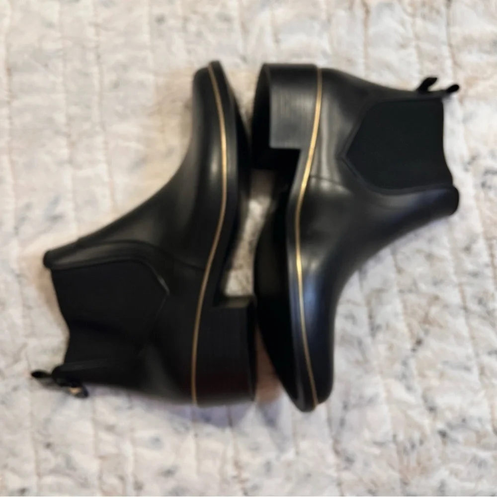 NWOB Kate Spade New York Solstice Black Rubber Rain Boots Sz-10